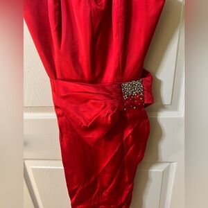 Erin Fetherston 100%‎ silk cocktail red dress NWT size 4 Retail $450